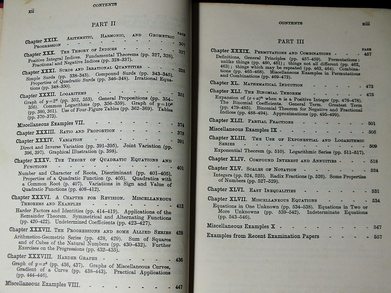 A School Algebra with answer by H.S.HALL & Key to HALL'S School Algebra by L.W.GRENVILLE ปกแข็ง 2 เล่ม ปี 1970 / 1956