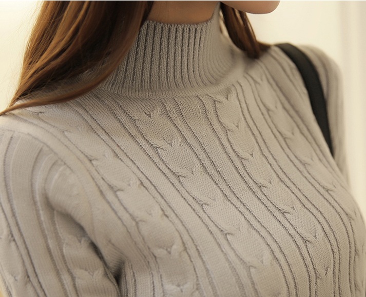 พรีออเดอร์ - เสื้อไหมพรมคอเต่า Pre - ST742 (เทา)