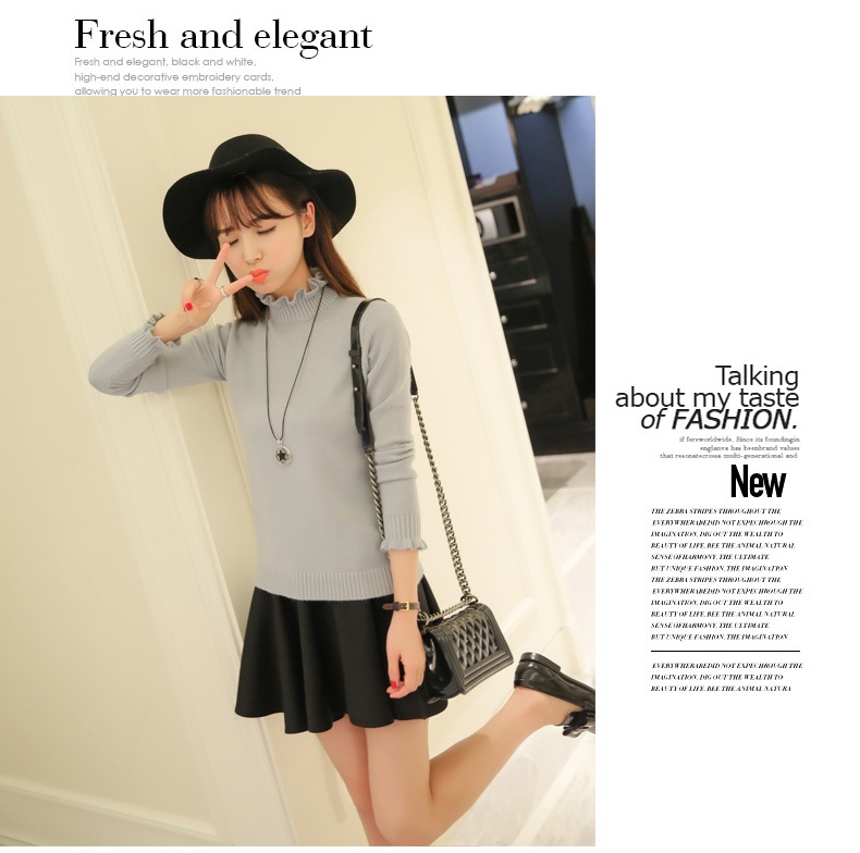 พร้อมส่ง - เสื้อไหมพรม ST161(สีเทา)