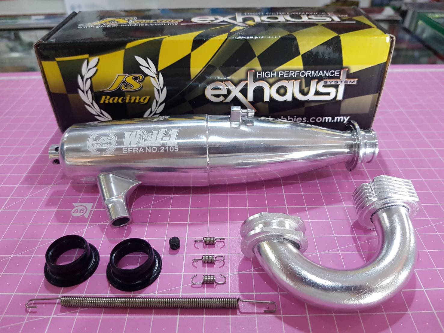 Wolf-1 EFRA 2105 1/8 Exhaust Tuned Pipe