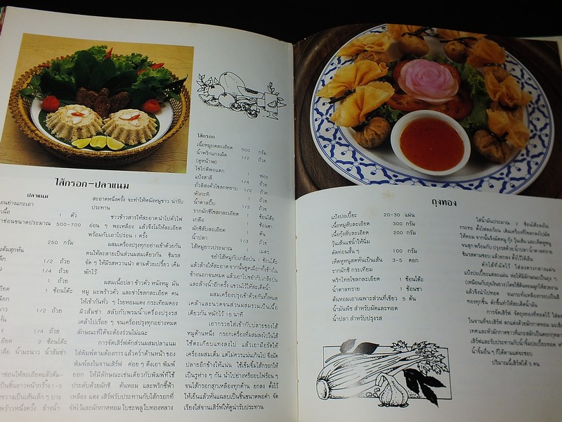 อาหารว่างของไทย โดยสถาบันอาหารตวงทิพย์ ปกแข็ง ปี 2533