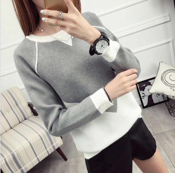 พร้อมส่ง - เสื้อไหมพรมแขนยาว ST185 (สีเทา)