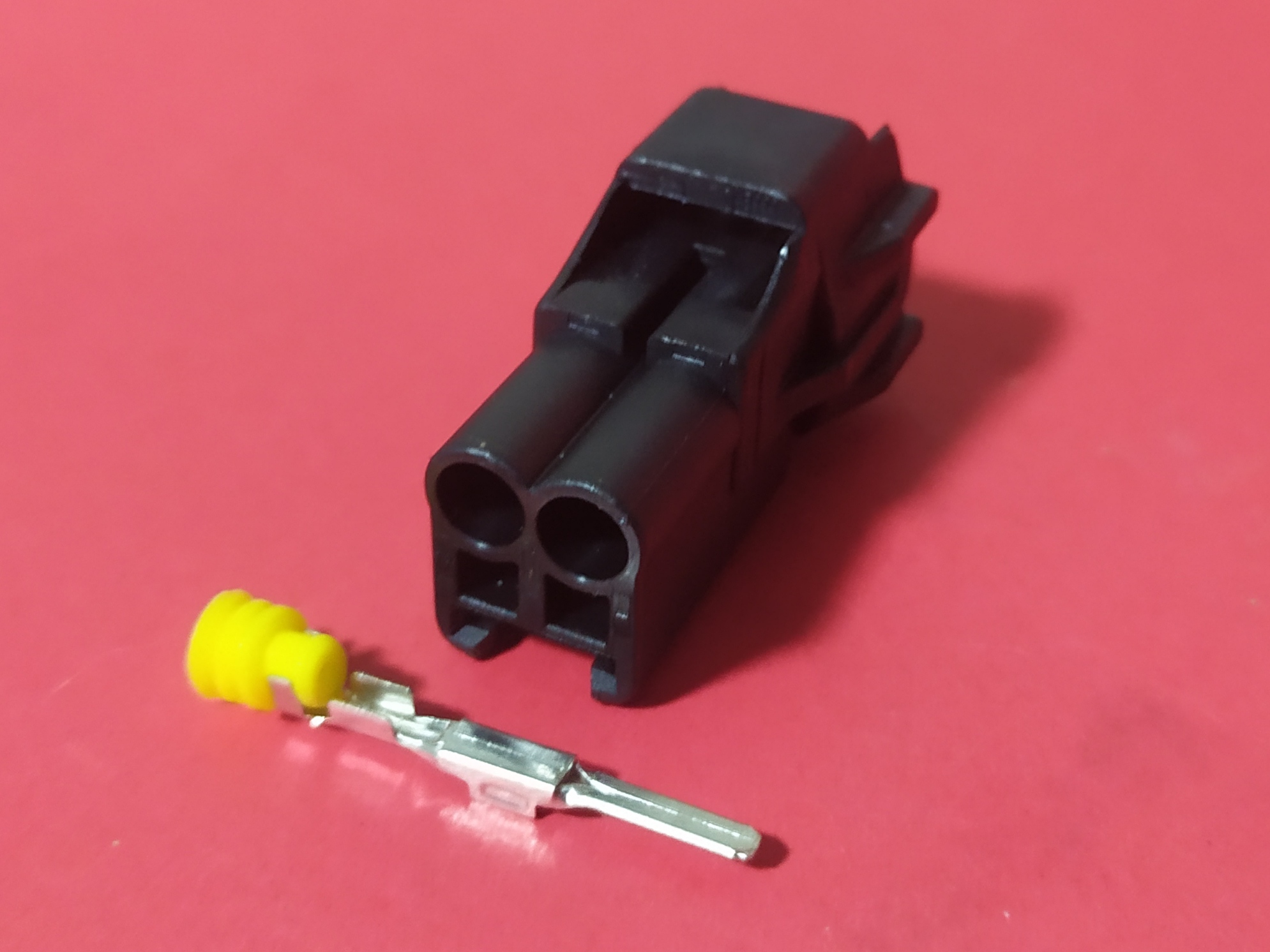 2 พิน ดำ Lamp, Temp (ตัวผู้) #11070