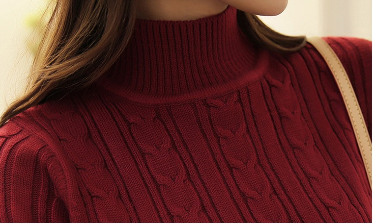 พรีออเดอร์ - เสื้อไหมพรมคอเต่า Pre - ST743 (แดง)