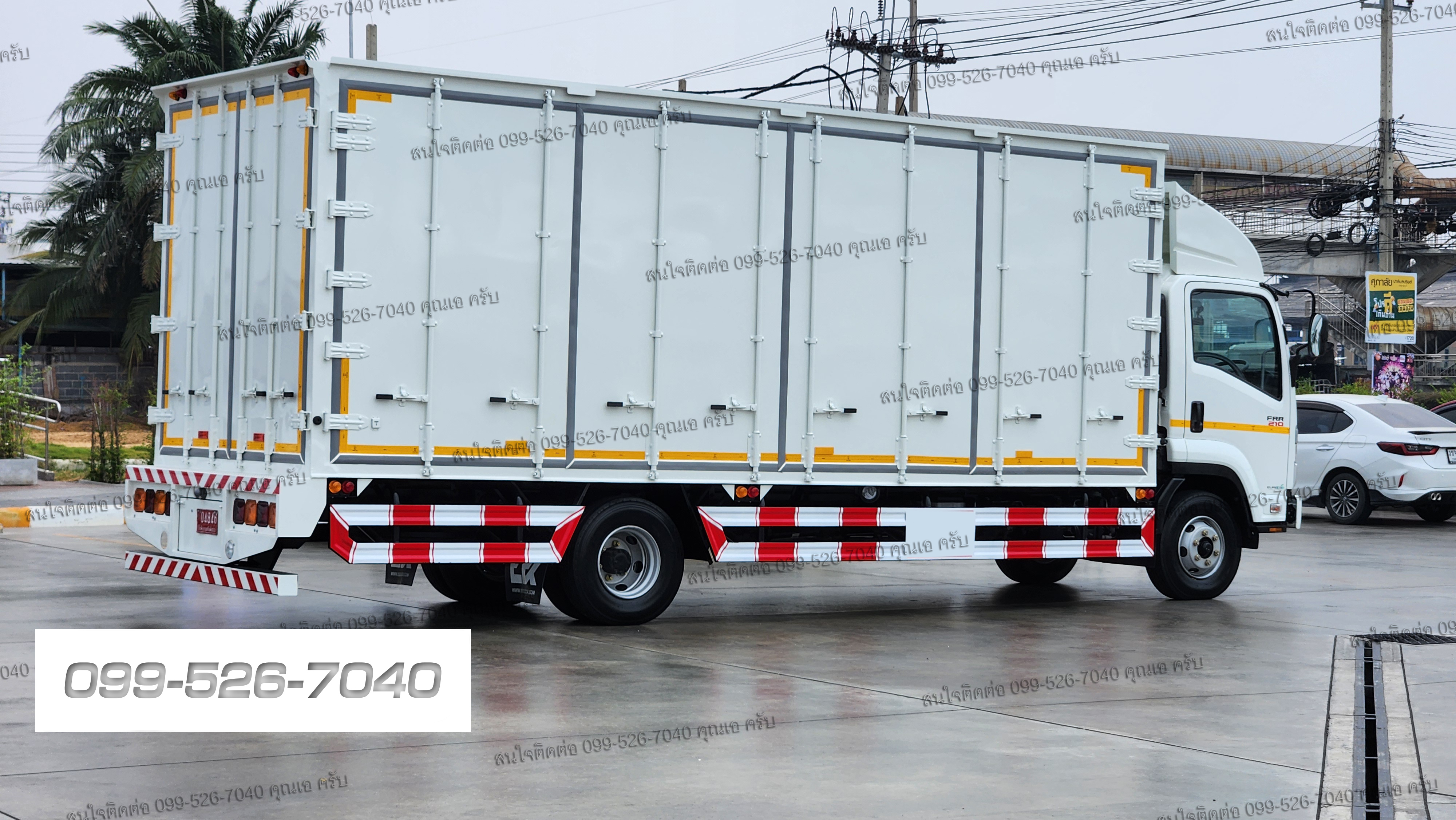 ISUZU FRR 210แรงม้า ยาว 6.5 เมตร ตู้แห้งประตู 10 บาน เปิดรอบคัน ยูโร 3