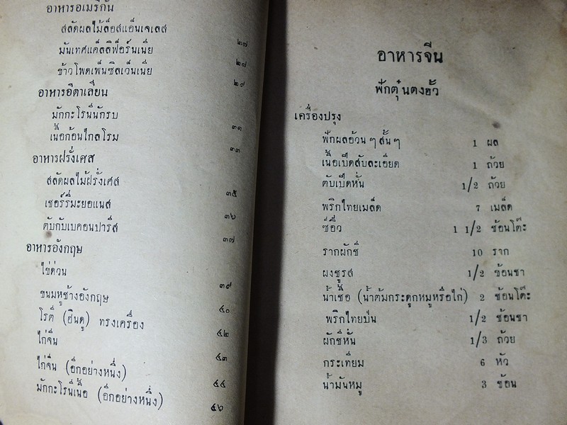 ตำราอาหาร คาว- หวาน ฉบับสากลนิยม จีน อิสลาม อเมริกัน อังกฤษ ฝรั่งเศส โดย หลานเเม่ครัวหัวป่าก์ จ.จ.ร. ปี 2501