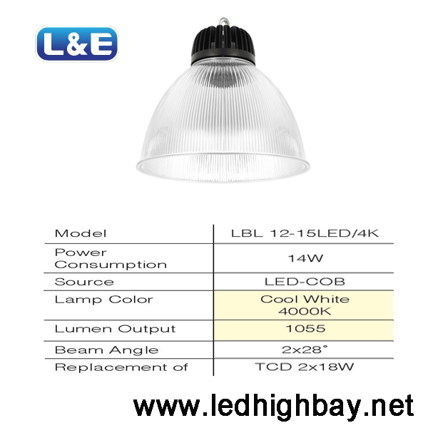 โคมโลว์เบย์ LED L&E 14w