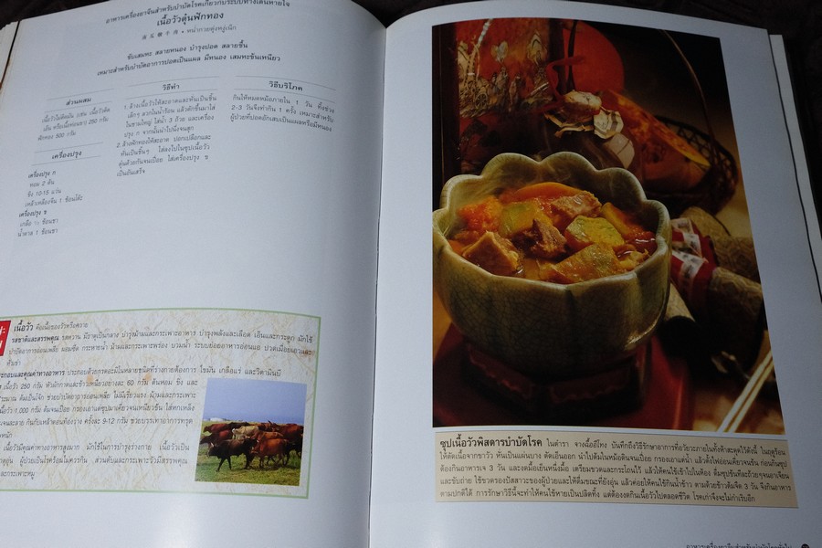 อาหารเครื่องยาจีน หลักโภชนาการ พร้อมสูตรอาหารอายุวัฒนะ ปกเเข็ง ปี 2541