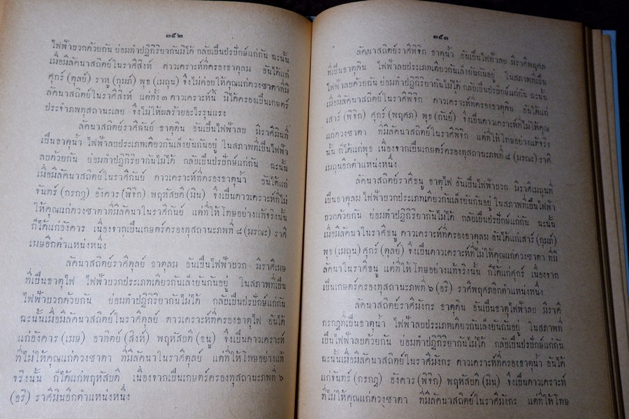โหราศาสตร์ประยุกต์ ฉบับมาตรฐาน โดย อ.เทย์ สาริกบุตร ปกเเข็ง ปี 2511 หนา 440 หน้า