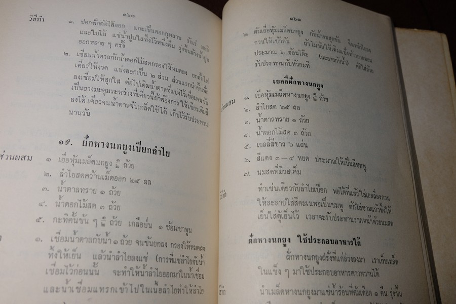ตำรา อาหารไทย จีน ฝรั่ง โดย ประจงจิตต์ กุลตัณฑ์ (อนุสรณ์ นางยุง ฉายางกูร) มีเนื้อหาอาหาร 229 หน้า ปี 2513