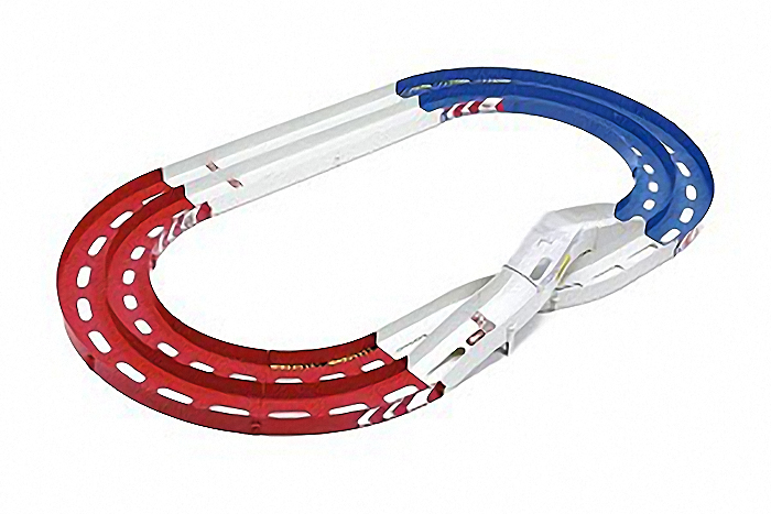 Mini 4WD Oval Home Circuit (Two-Level Lane Change) Red/Whi/Blu.
