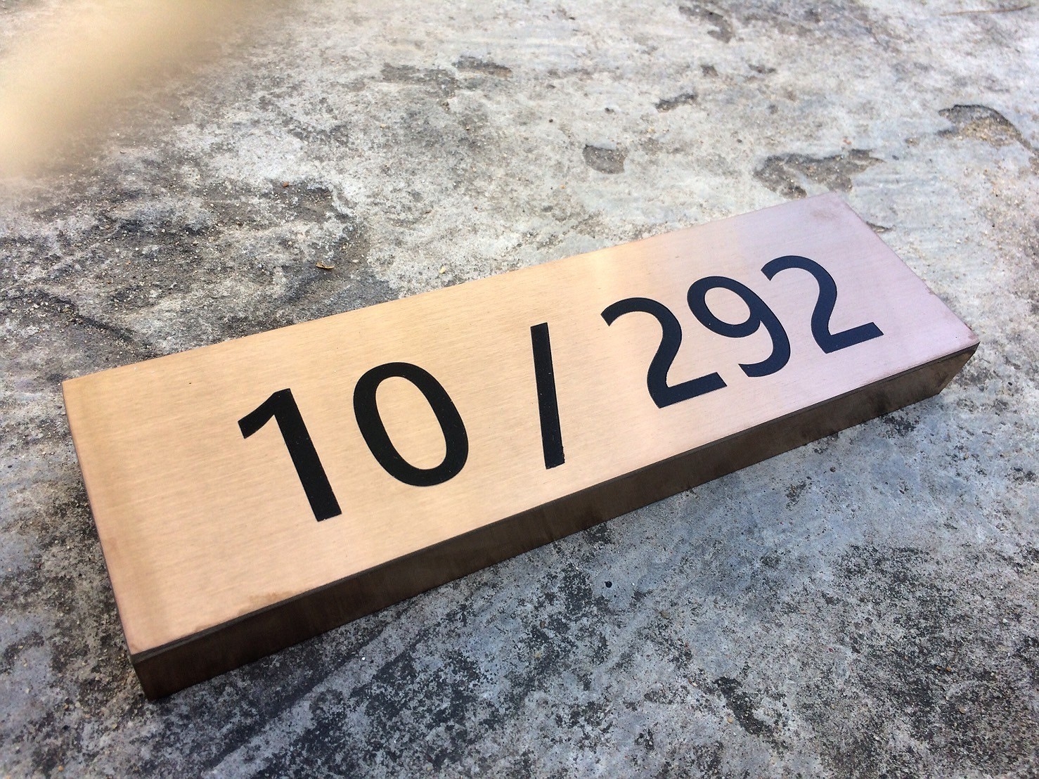 ป้ายเลขที่บ้าน แผ่นเรียบกัดกรดอ