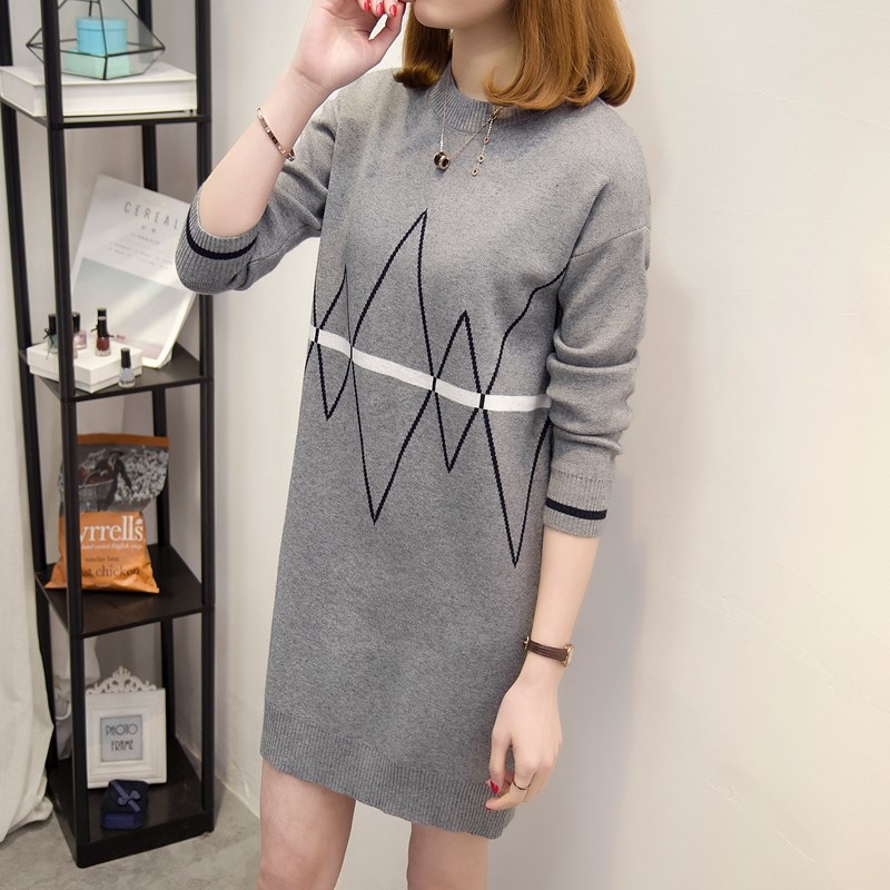 พรีออเดอร์ - เดรสไหมพรม Pre - DT163 (สีเทา)
