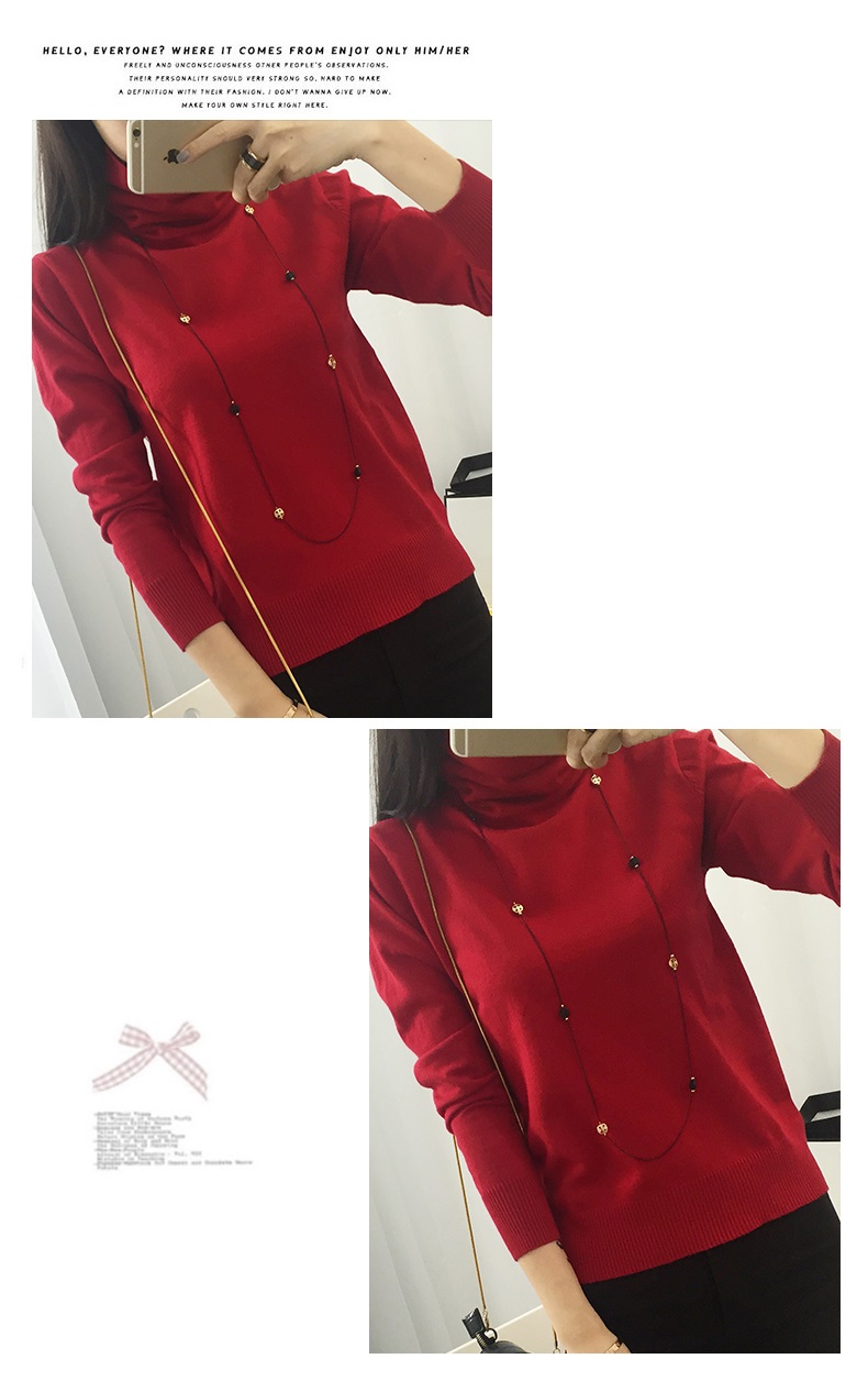 พรีออเดอร์ - เสื้อไหมพรมแขนยาว Pre - ST688 (สีแดง)