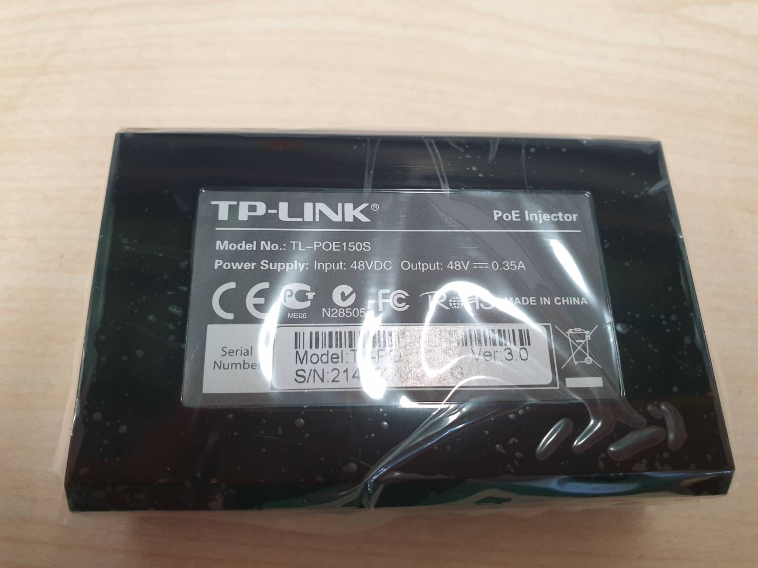 PoE Injector TL-POE150S 48V ..0.35A