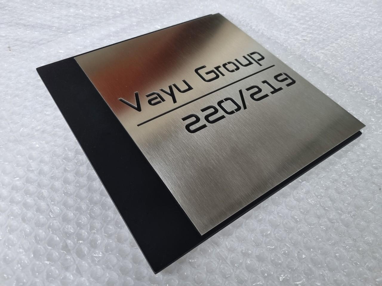 ป้ายเลขที่บ้าน แผ่นเรียบกัดกรดอ