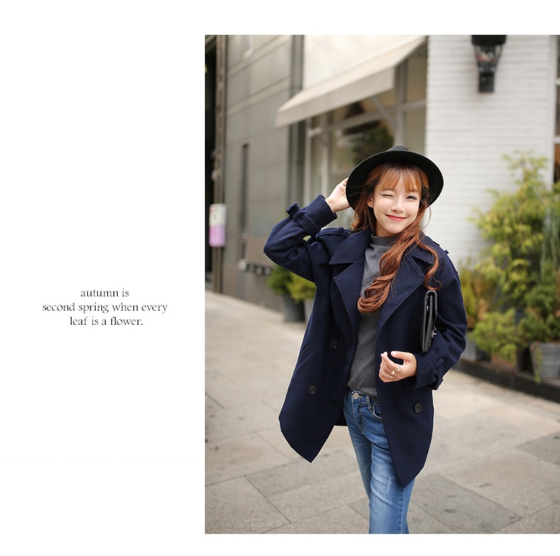 พรีออเดอร์ - เสื้อโค้ทผ้าวูลกันหนาว Pre - CT626 (สีกรม)