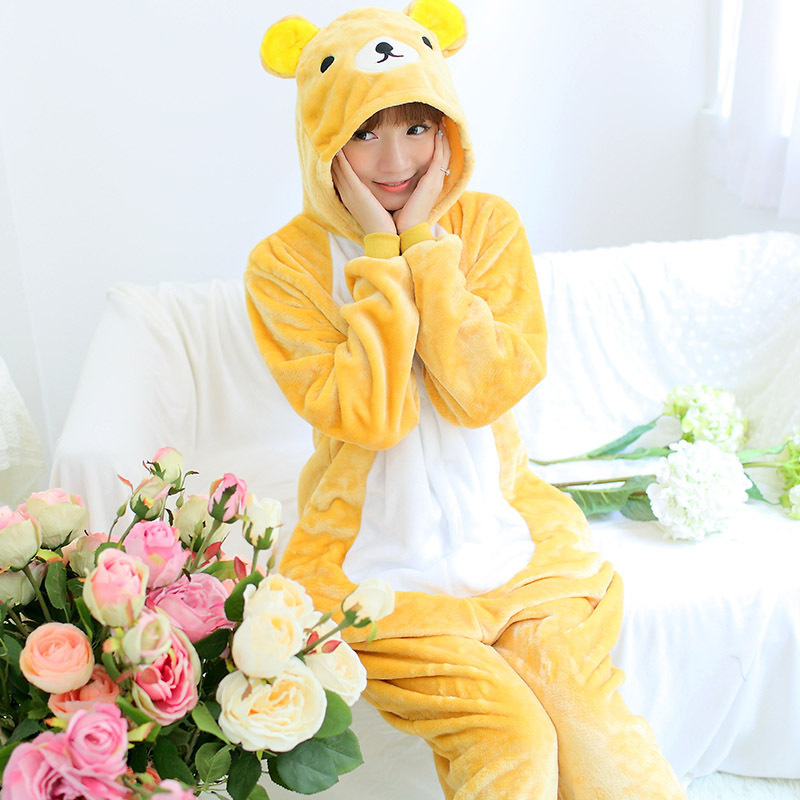 ชุดนอนมาสคอต / แฟนซี ผู้ใหญ่ หมี รีลัคคุมะ Rilakkuma