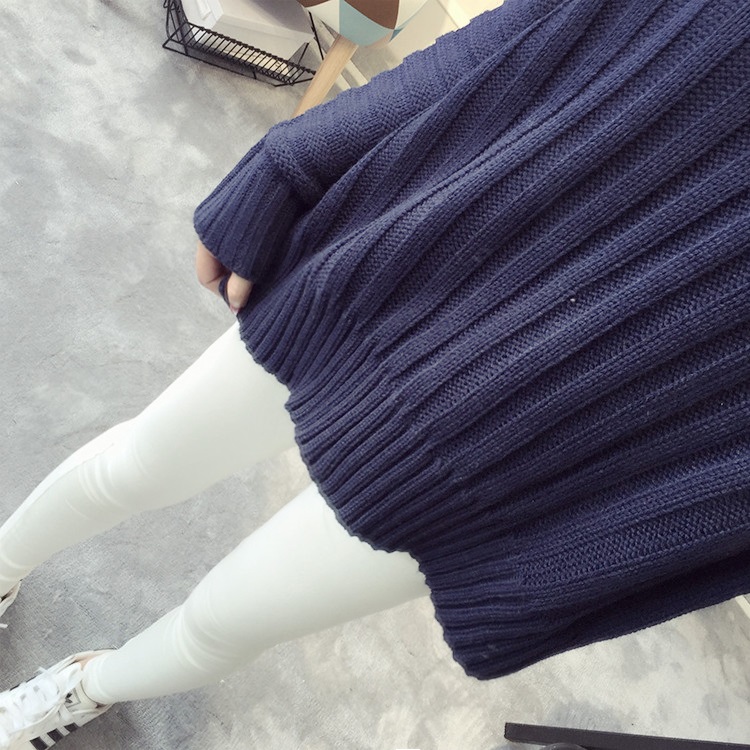 พรีออเดอร์ - เสื้อไหมพรมแฟชั่นทรงหลวม Pre - ST767 (สีน้ำเงิน)