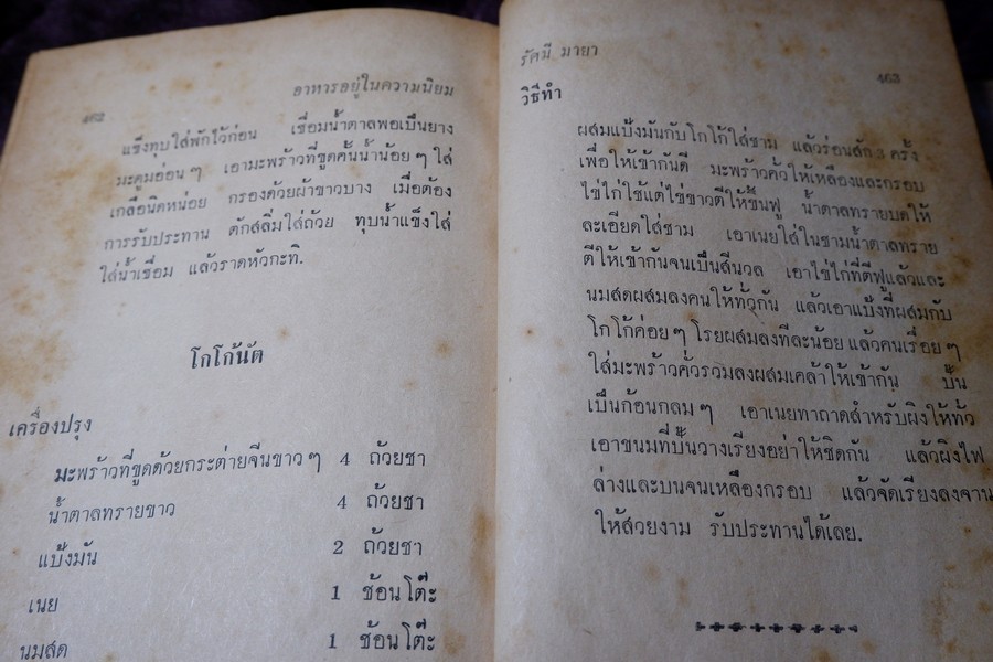 อาหารฉบับ ชนะการประกวด เเละอยู่ในความนิยม โดย ประเสริฐ ประภาตะนันทน์-รัศมี มายา ปกแข็ง ปี 2510