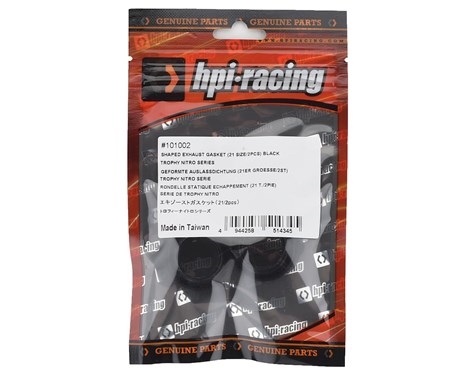 Shaped Exhaust Gasket (.21 Size/2pcs.) Black