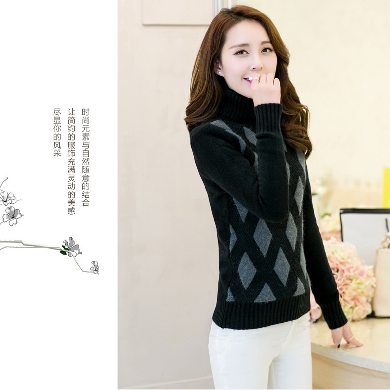 พรีออเดอร์ - เสื้อไหมพรมแฟชั่น Pre - ST628 (สีดำ)