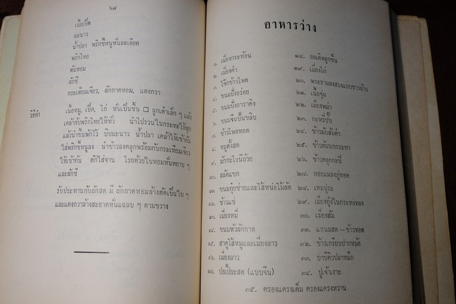 ตำรา อาหารไทย จีน ฝรั่ง โดย ประจงจิตต์ กุลตัณฑ์ (อนุสรณ์ นางยุง ฉายางกูร) มีเนื้อหาอาหาร 229 หน้า ปี 2513