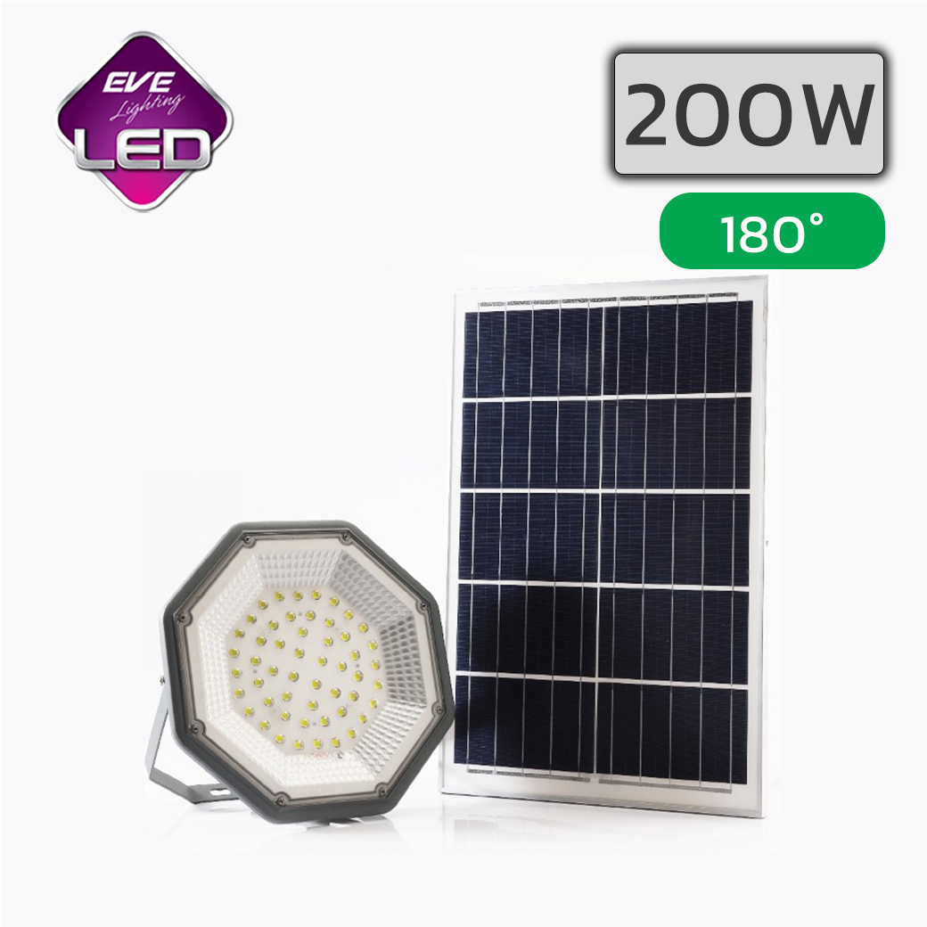 โคมโซล่าเซลล์ ไฮเบย์ EVE LED 200W