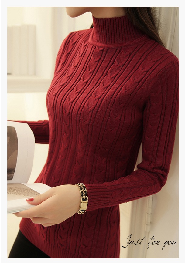 พรีออเดอร์ - เสื้อไหมพรมคอเต่า Pre - ST743 (แดง)