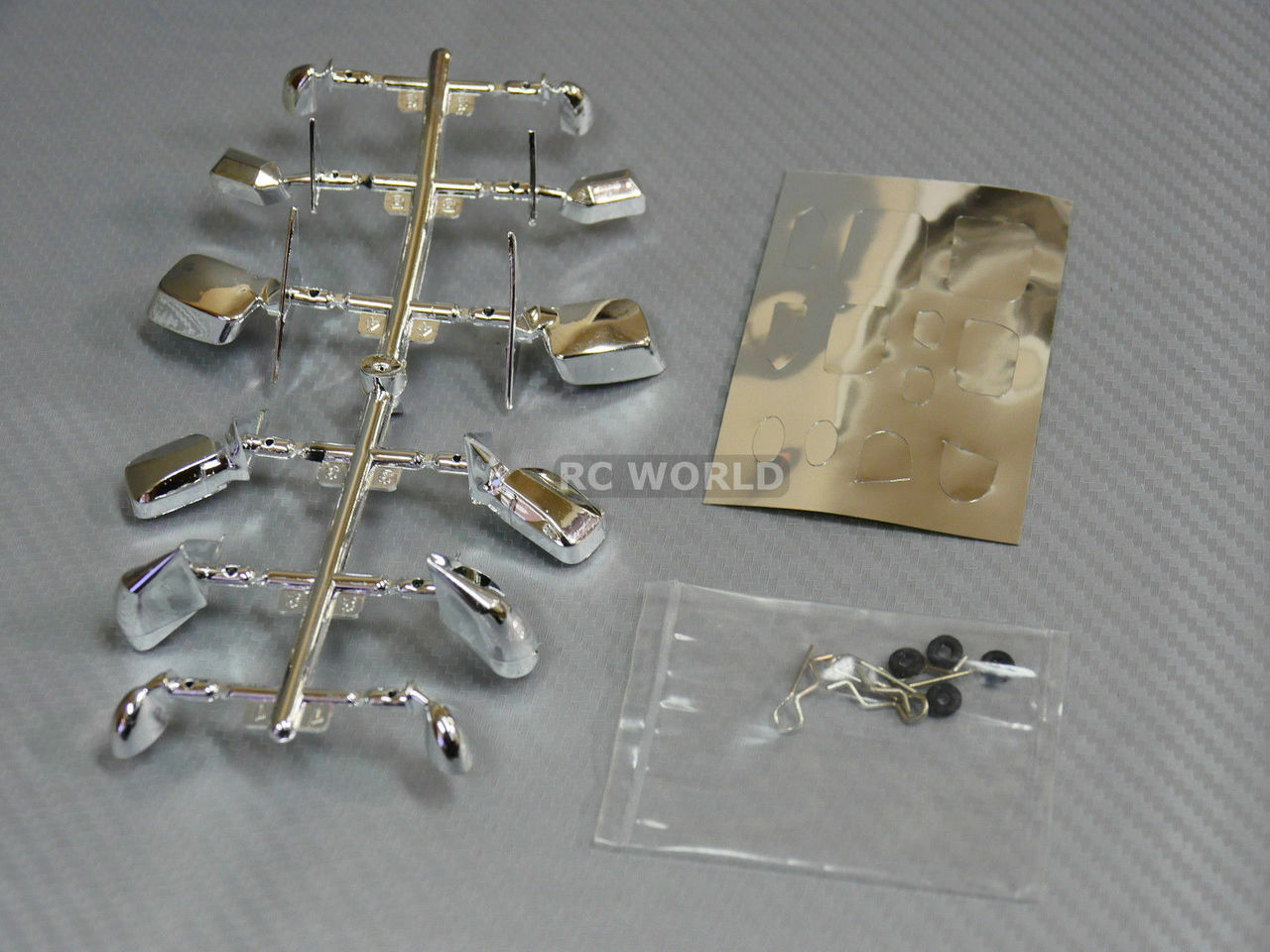Side Mirror Set (Chrome) for 1/10 Body