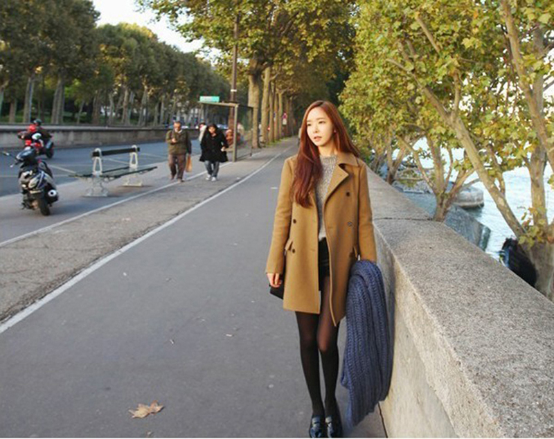 พร้อมส่ง - เสื้อโค้ทผ้าวูล CT110 (สีน้ำตาล)