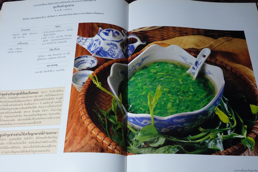 อาหารเครื่องยาจีน หลักโภชนาการ พร้อมสูตรอาหารอายุวัฒนะ ปกเเข็ง ปี 2541