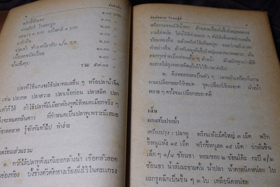 จัดสำรับ ชุด 3 โดย จิตต์สมาน โกมลฐิติ หนา 220 หน้า ปี 2520