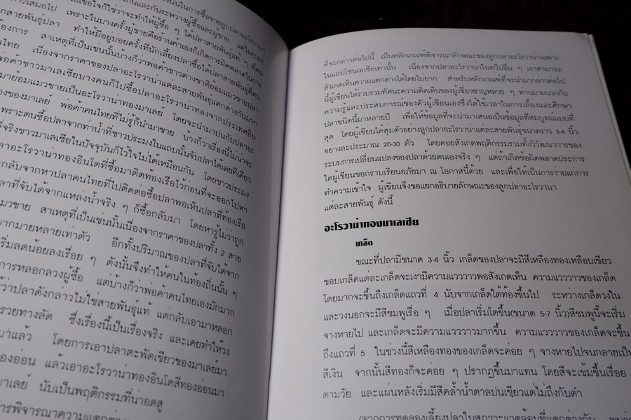 คู่มือ การเลี้ยงปลาอะโรวาน่า โดย สุรศักดิ์ วงศ์กิตติเวช ปกเเข็ง ปี 2543