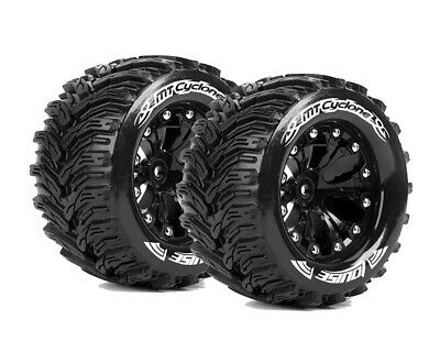 MT-Cyclone 2.8" Tires (Soft Compound), Mounted on Black 1/2" Offset Rim (2Pcs.)