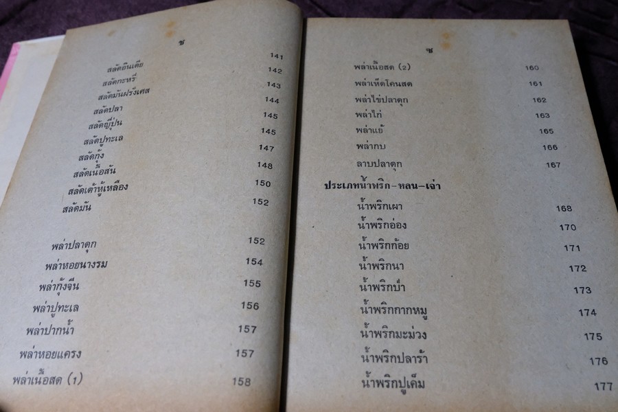 ตำรากับข้าว คาว-หวาน ทิพรส โดย หลานเเม่ครัวหัวป่าก์ จ.จ.ร. ปกเเข็ง 355 หน้า ปี 2521