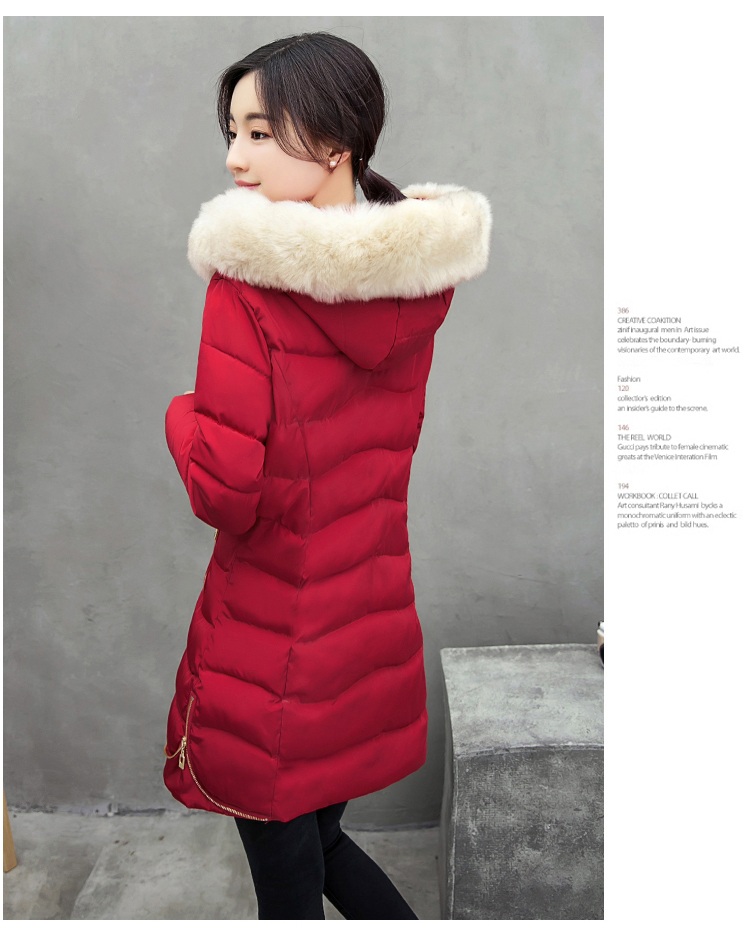 พรีออเดอร์ - เสื้อกันหนาวสไตล์เกาหลีบุนวม Pre - CT740 (สีแดง)