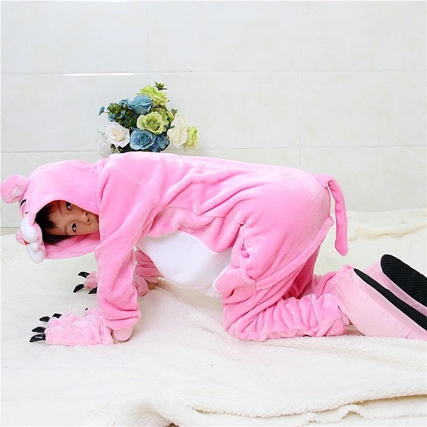ชุดนอนมาสคอต / แฟนซี เด็ก เสือ พิ้งแพนเตอร์ pinkpanther