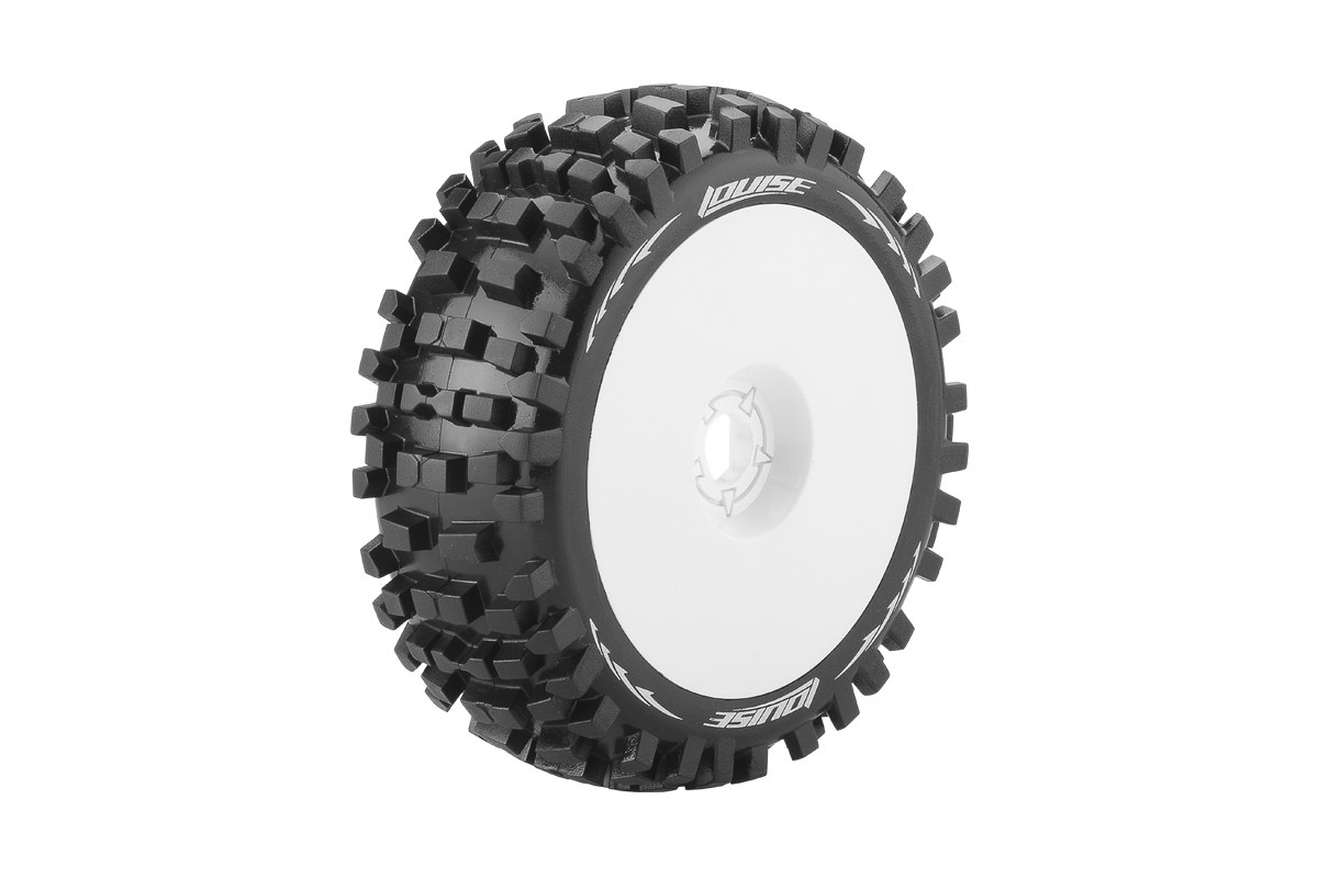 B-Ulldoze Tires (Soft Compound), Mounted on Black Spoke Rim (2Pcs.)