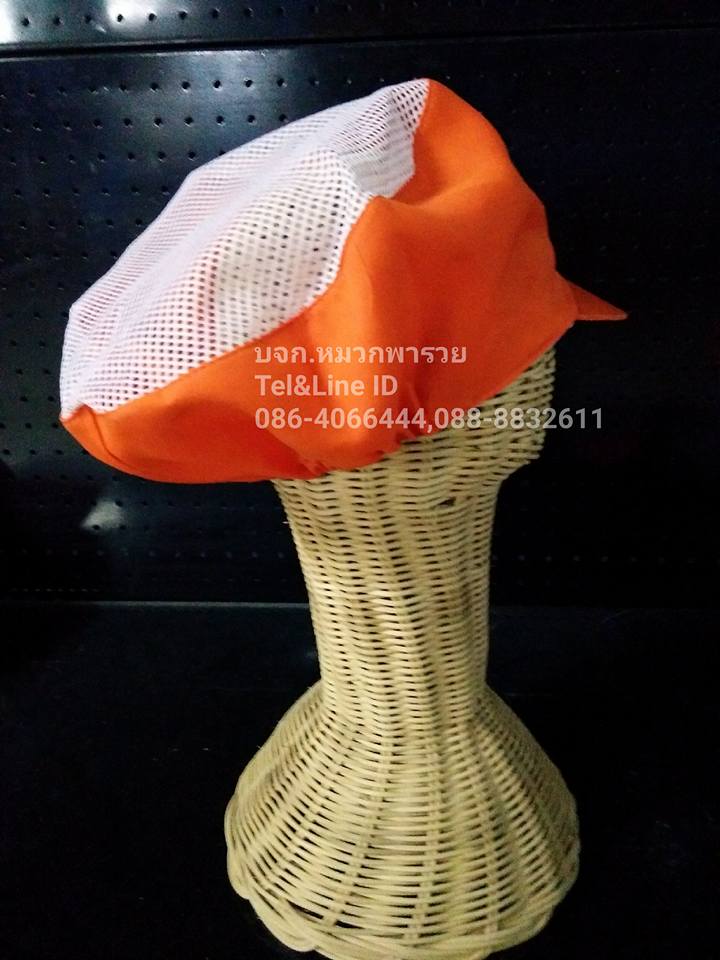 หมวกคลุมผมตาข่ายบน หมวกแม่ครัว หมวกตาข่าย หมวกกุ๊ก หมวกโรงงาน มีทั้งผ้าโซล่อนและผ้าโทเร