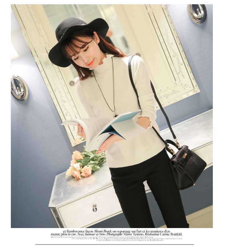 พร้อมส่ง - เสื้อไหมพรม ST160 (สีขาว)