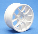 10 Spoke Wheels (White/Offset 0) (4pcs.)