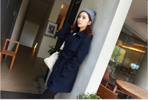 พร้อมส่ง - เสื้อโค้ทผ้าวูล CT166 (สีกรม)