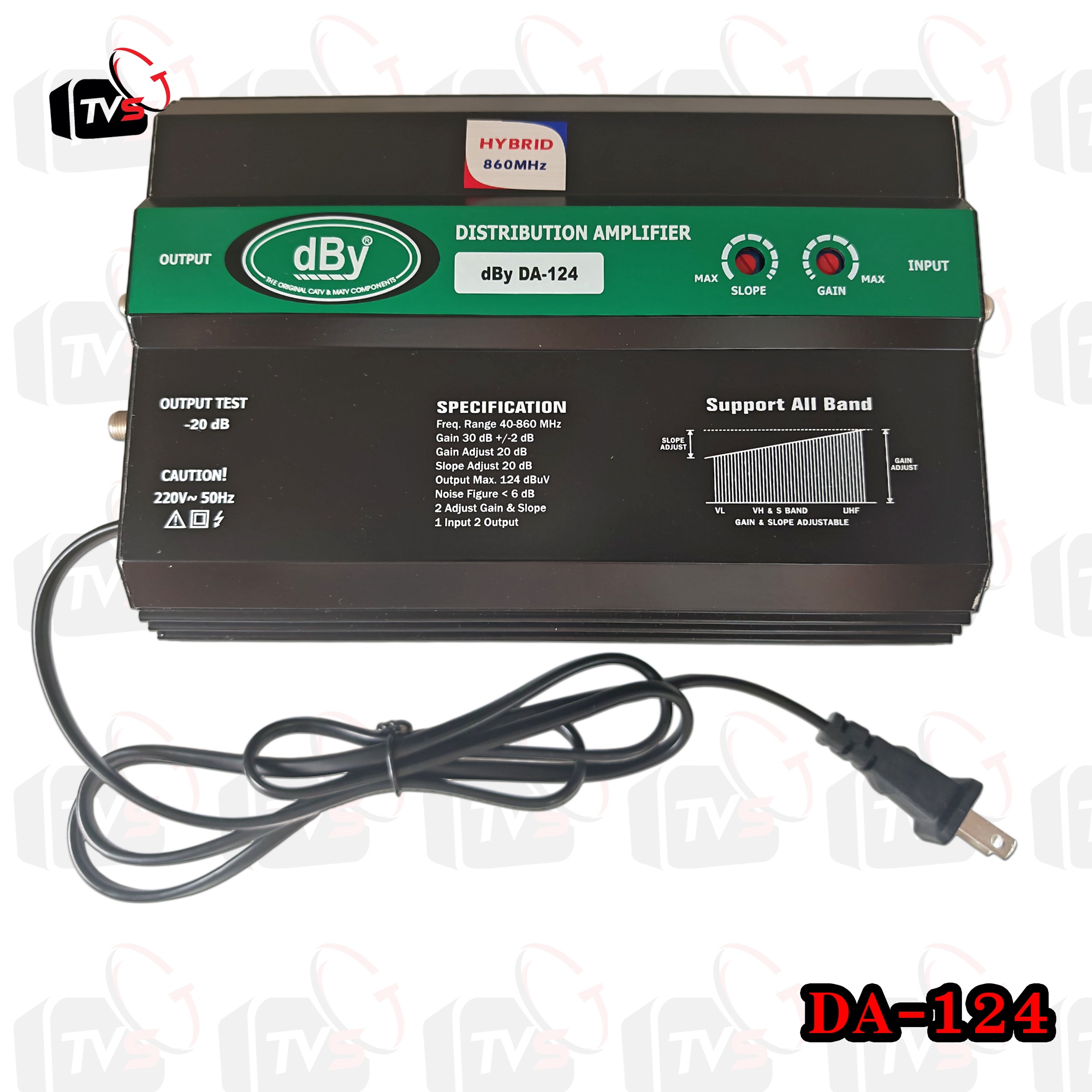 dBy DA-12 Series บูสขยายสัญญาณทีวี Digital & MATV Distribution Amplifier รองรับ UHF VHF CATV