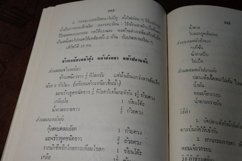 อาหารไทย โดย อ.จรรยา สุบรรณ์ (เล่มเล็ก) หนา 304 หน้า