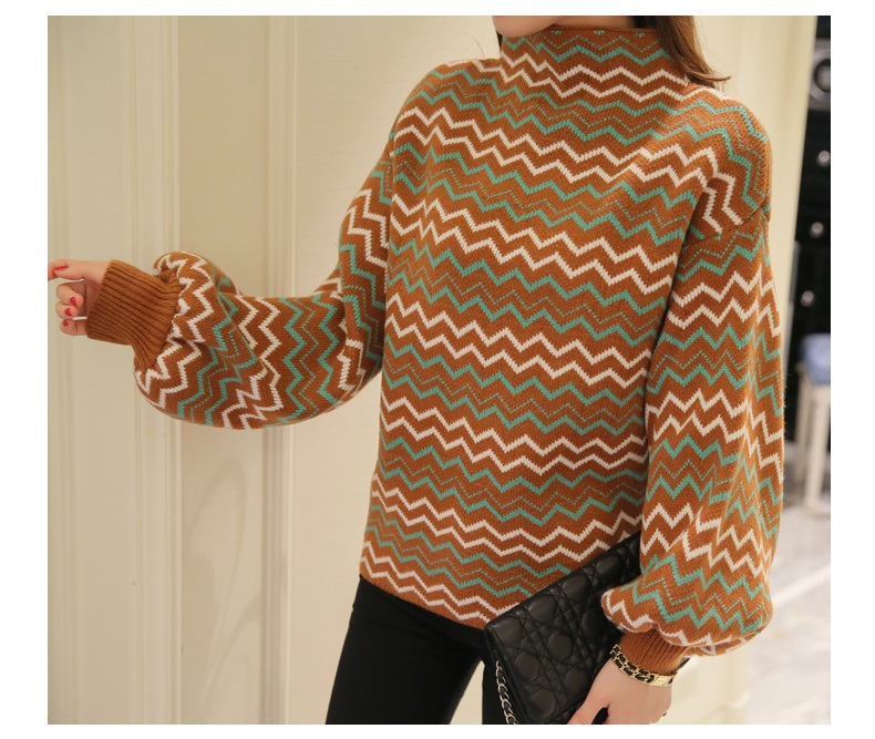 พรีออเดอร์ - เสื้อไหมพรมแฟชั่นแขนยาว Pre - ST680 (สีน้ำตาล)