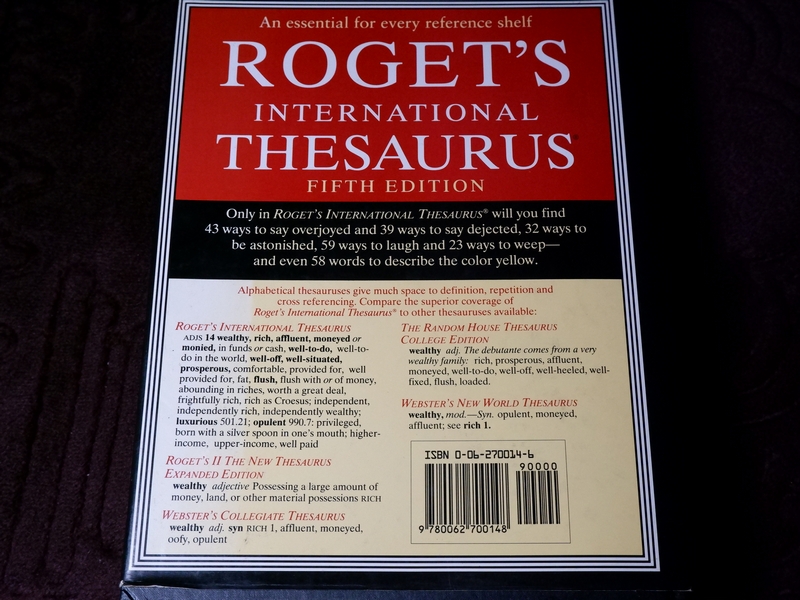 the original roget's roget's international thesaurus fifth edition by robert l.chapman