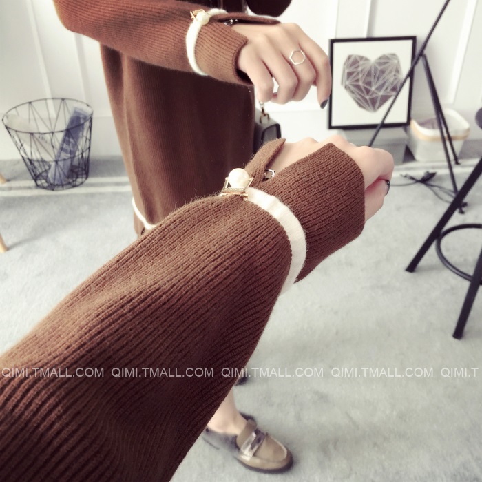 พรีออเดอร์ - เดรสไหมพรม Pre - DT118 (สีน้ำตาล)