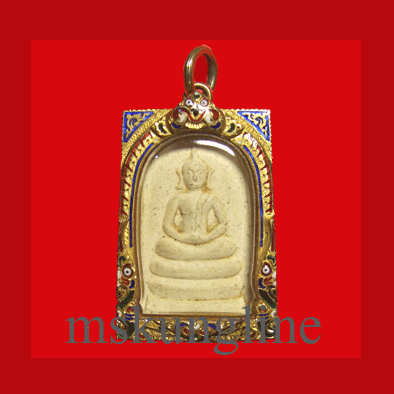 พระสมเด็จวัดระฆังเนื้อผง รุ่นอริทรัพย์ เลี่ยมทองลงยา 23 ต.ค.2535
