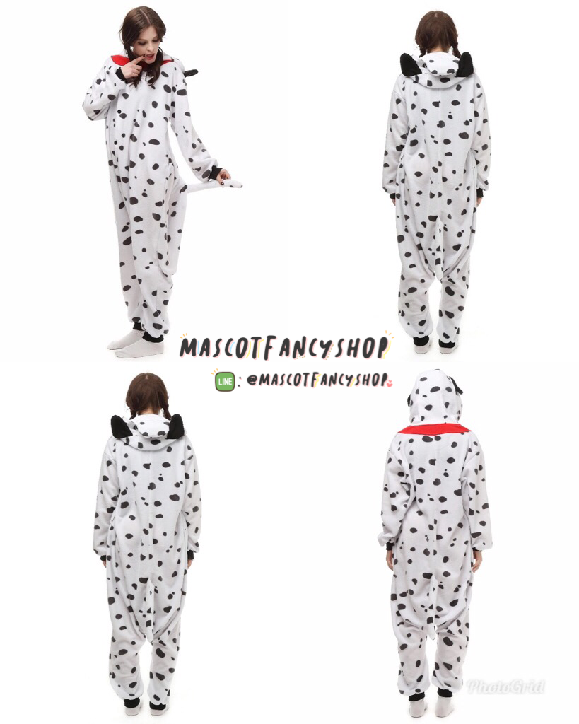 ชุดนอนมาสคอต แฟนซี ผู้ใหญ่ ดัมเมเชี่ยน หมาลายจุด dalmatian